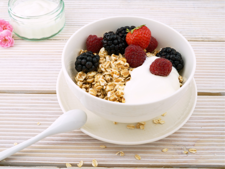 Yogurt with wild berries