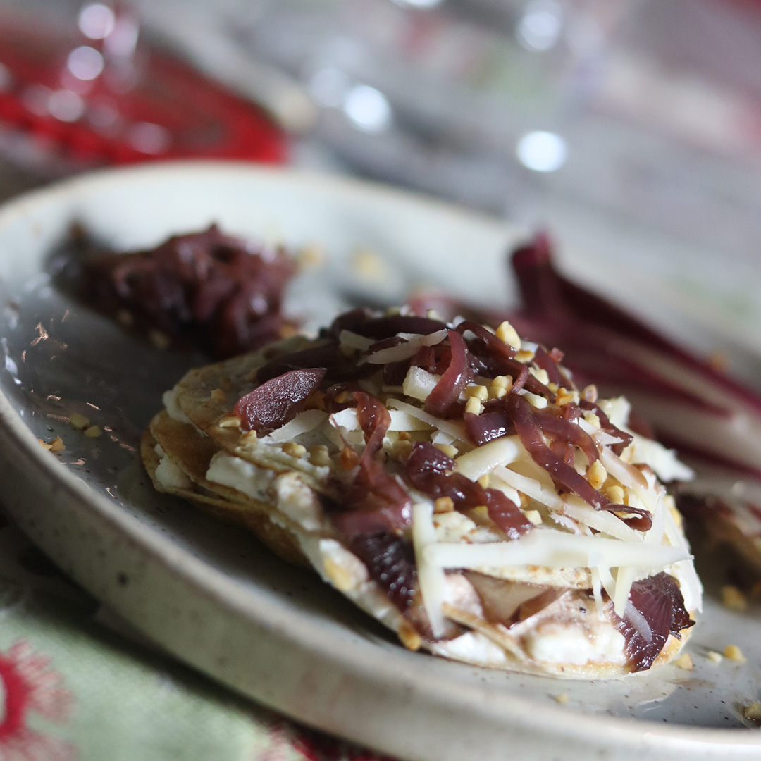 Fennel and orange carpaccio with smoked sea bream