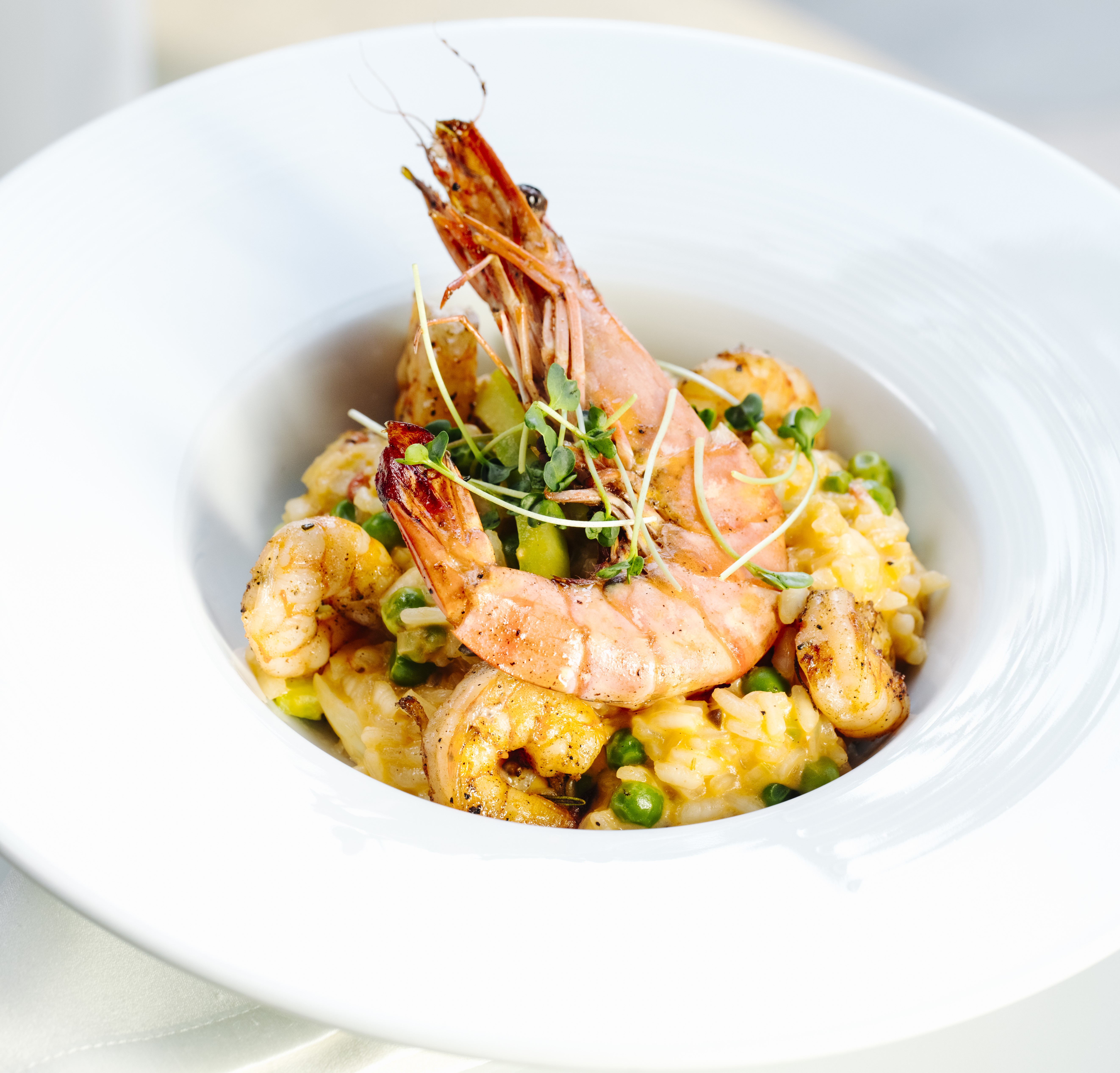 Risotto allo champagne e gamberi