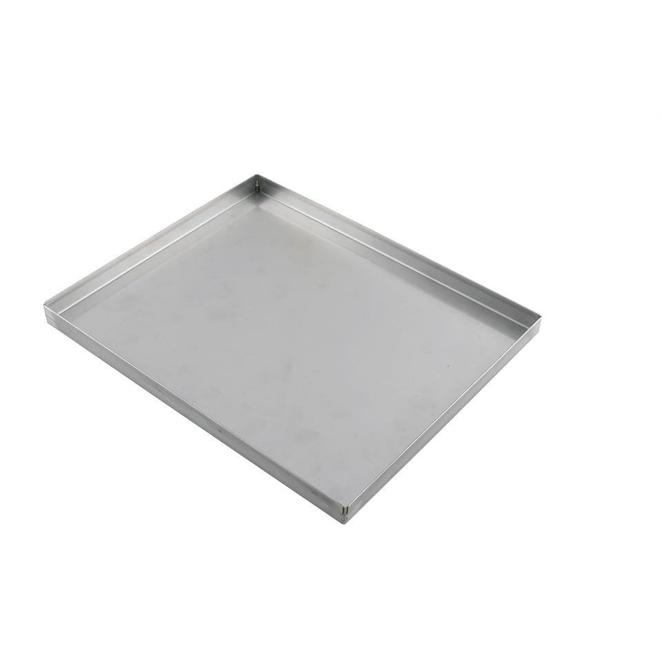 Stainless steel pizza pan 415 mm x 240 mm x 20 mm